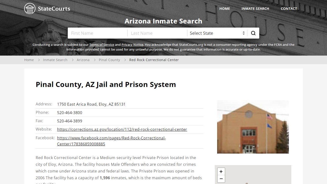 Red Rock Correctional Center Inmate Records Search ...